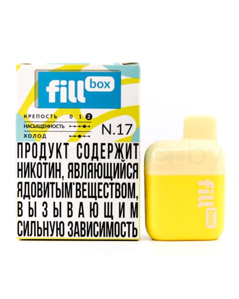 Электронная система курения ( одноразовая ) fill Box - 400 mAh - Пина Колада ( N17 ) ( 2 мл. Крепость 17 ± 3 мг\ мл )