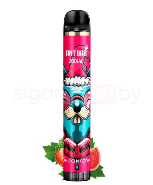 Электронная система курения ( одноразовая ) Smoant Ant Bar Zodiac 1000 mAh - Strawberry Watermelon ( Клубника и Арбуз ) ( 5 мл. )