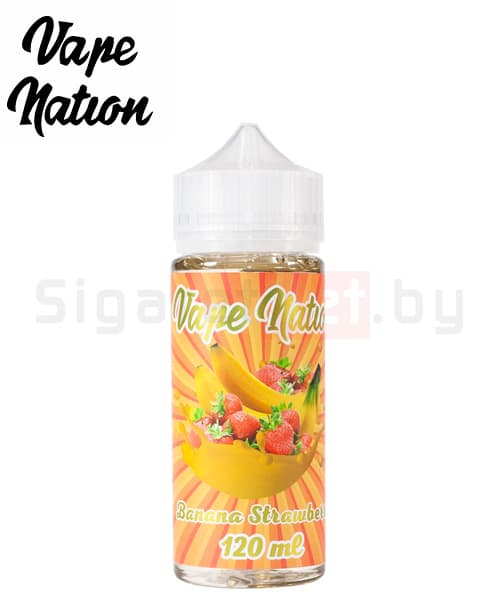 Vape Nation - Banana - Strawberry (Банан - Клубника), 120 мл (3 мг)