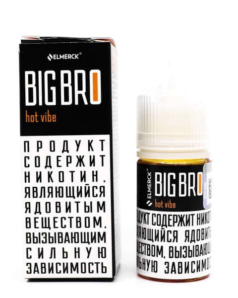 Жидкость ElMerck Big Bro SALT - Hot Vibe 30 мл ( 17 ± 3 мг ) ( Цитрусовый Кекс )