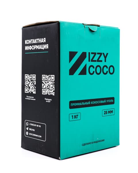 Уголь Кокосовый Izzy Coco 25мм ( упаковка по 72 кубика ) NEW