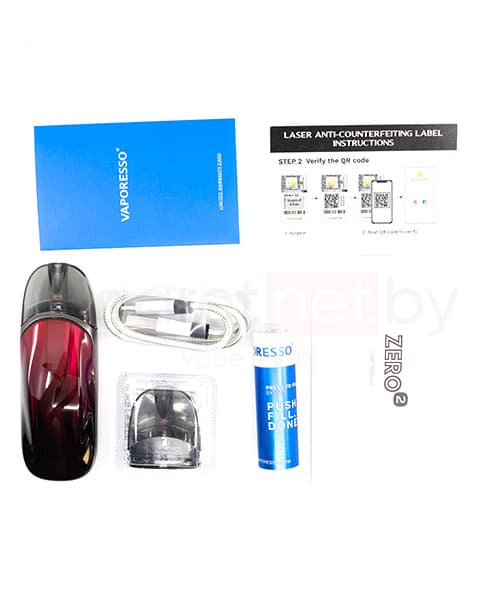 Вейп Vaporesso Zero 2 Mesh Pod 800 mAh - 3 мл. ( Черно Зеленый )