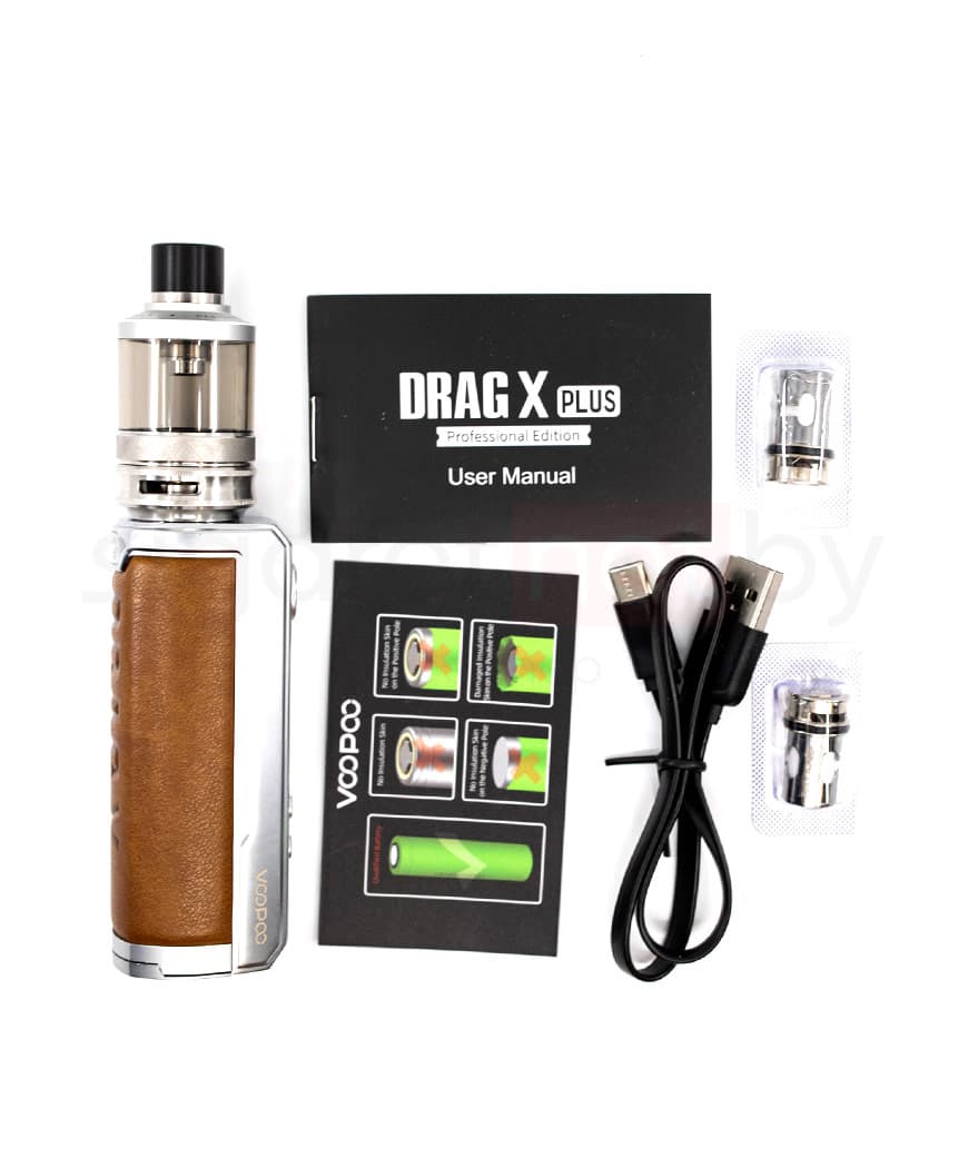 Стартовый комплект VOOPOO DRAG X Plus 100W с Баком TPP 2.0  - 5,5 мл ( без батареи ) ( Черный ) Pro Edition