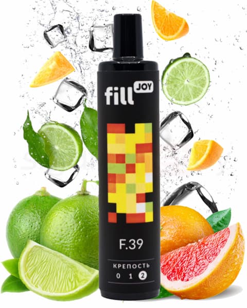 Электронная система курения ( одноразовая ) fill JOY 500 - 400 mAh - Цитрусовый Микс ( F39 ) ( 2 мл. Крепость 17 ± 3 мг\ мл )