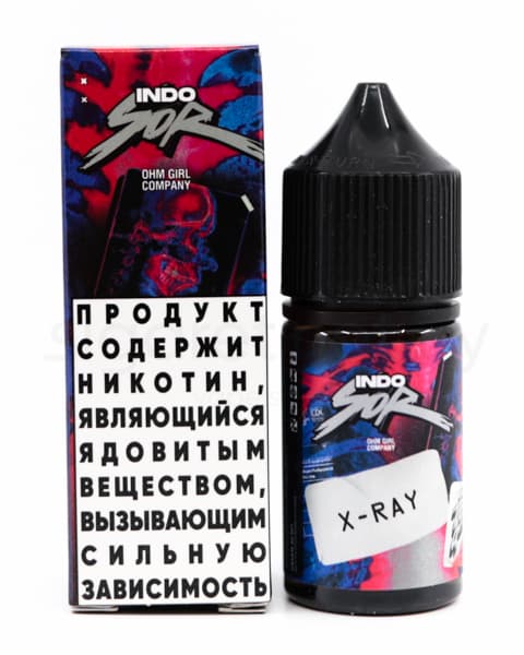 Жидкость INDO SOR SALT - X-RAY 30 мл ( 17 ± 3 мг ) ( Черная Смородина со Сливой )