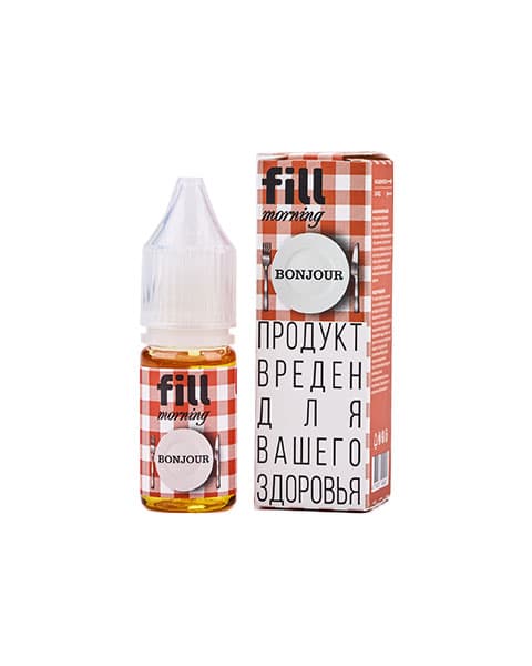 Жидкость fill morning - Bonjour 10 мл ( 17 ± 3 мг ) ( Круассан с Карамелью )
