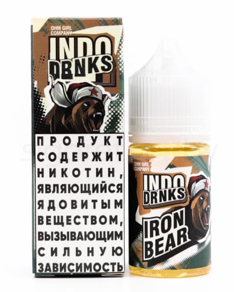 Жидкость INDO DRNKS SALT - Iron Bear 30 мл ( 17 ± 3 мг ) ( Морс из Клюквы и Брусники )