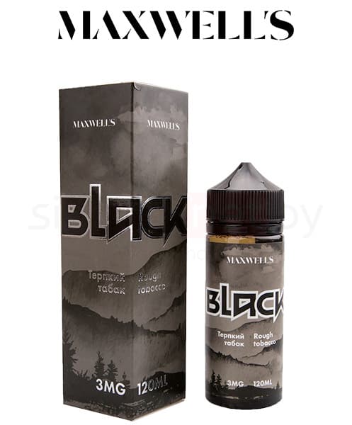 Жидкость Maxwells - Black ( Терпкий Табак ) 120 мл ( 3 мг )