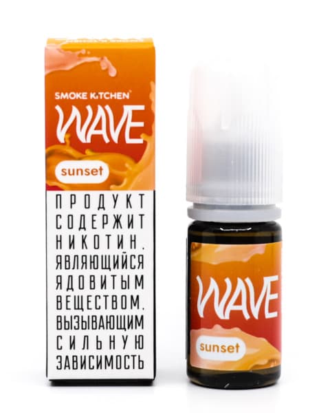 Жидкость SK WAVE SALT - Sunset 10 мл ( 17 ± 3 мг ) ( Апельсин с Персиком и Гранатом )