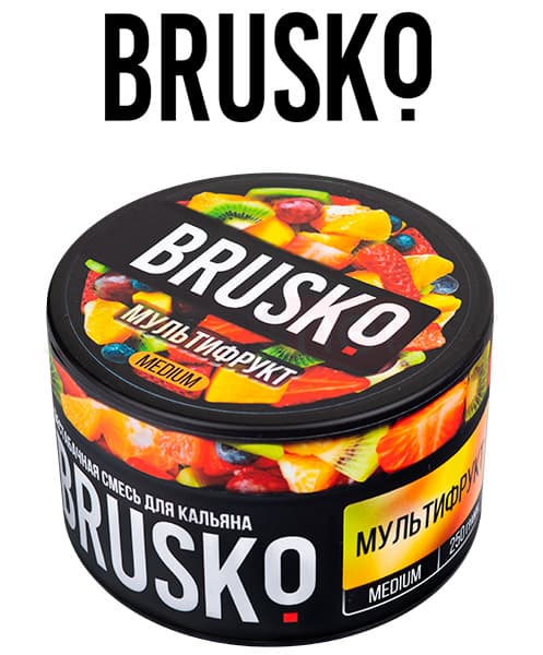Бестабачная смесь для кальянов BRUSKO ( Мультифрукт ) 250 г ( MEDIUM )