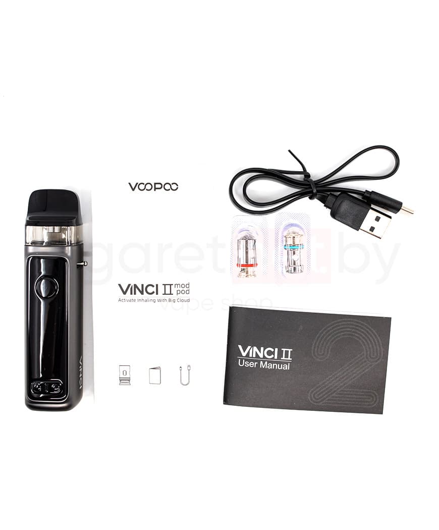 Стартовый комплект VOOPOO Vinci 2 Pod - 1500 mAh - 6.5 мл. ( Черный ) Carbon Fiber