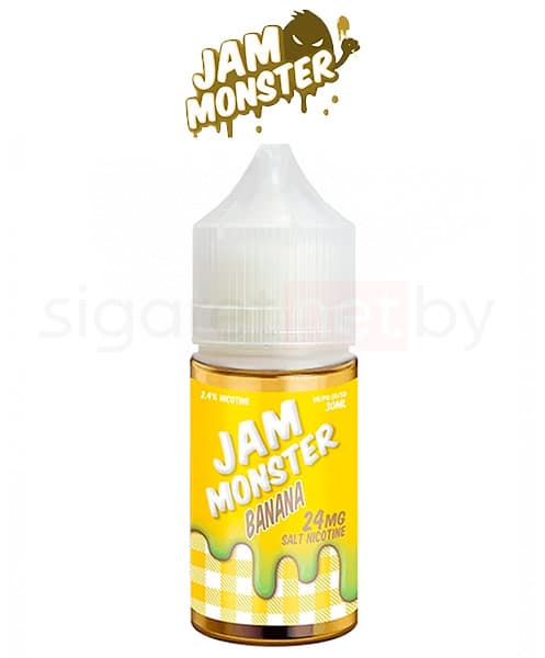 Жидкость Jam Monster SALT - PB &amp; Banana ( Теплый Тост с Маслом и Банановым Джемом ) 30 мл ( 20 мг )