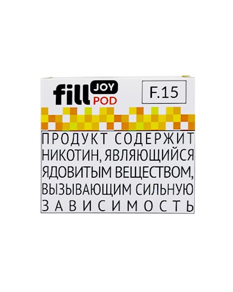 Одноразовый картридж с жидкостью для электронных систем курения fill JOY POD - Персик Манго ( F15 ) ( 2 мл. Крепость 17 ± 3 мг )