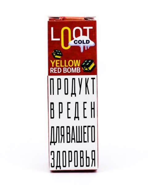 Жидкость Loot Cold SALT - Yellow Red Bomb 10 мл ( 15 ± 3 мг ) ( Клубника Лимон )