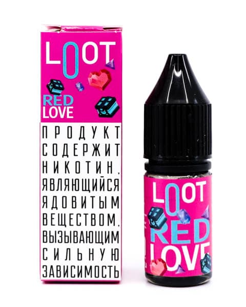 Жидкость Loot SALT - Red Love 10 мл ( 15 ± 3 мг ) ( Клубника )