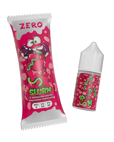 Жидкость Slurm Zero - Cherry Worms 27 мл ( 0 мг ) ( Кислые Вишневые Червячки )