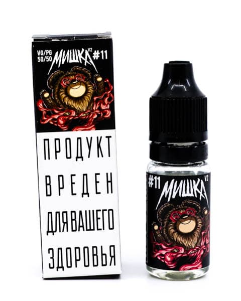 Жидкость МИШКА V2 #11 10 мл ( 17 ± 3 мг ) ( Клубничная Карамель )