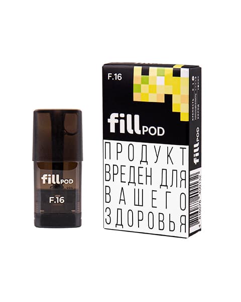 Одноразовый картридж с жидкостью для электронных систем курения fill POD - Ананас ( F16 ) ( 1.8 мл. Крепость 17 ± 3 мг )