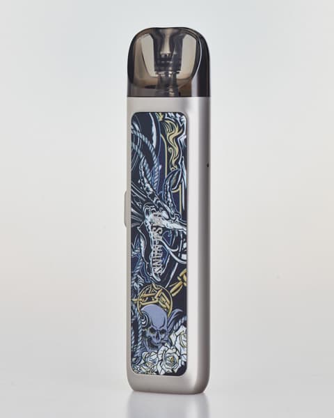 Стартовый комплект Lost Vape Ursa Nano Pod 800 mAh - 2.5 мл. ( Серебристый с Рисунком ) Skull &amp; Roses