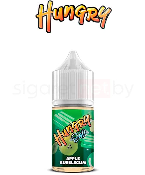 Жидкость HUNGRY SALT - Apple Bubblegum ( Кислая Яблочная Жвачка ) 30 мл ( 20 мг )