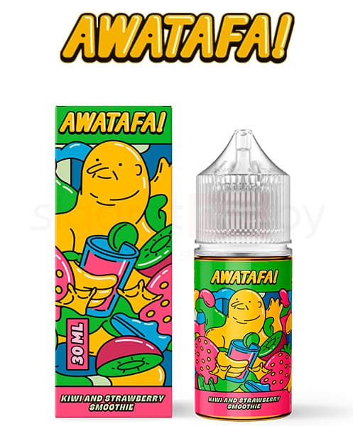 Жидкость Awatafa - Kiwi &amp; Strawberry Smoothie ( Смузи из Киви и Клубники  30 мл ( 20 мг ) MIX