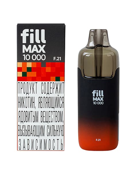 Одноразка fill MAX 10000 - 650 mAh - Мандарин ( F21 ) ( 10 мл. Крепость 17 ± 3 мг\ мл )