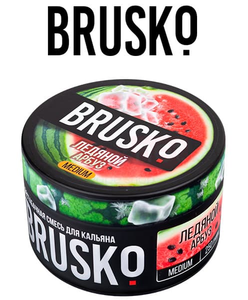 Бестабачная смесь для кальянов BRUSKO ( Ледяной Арбуз ) 250 г ( MEDIUM )