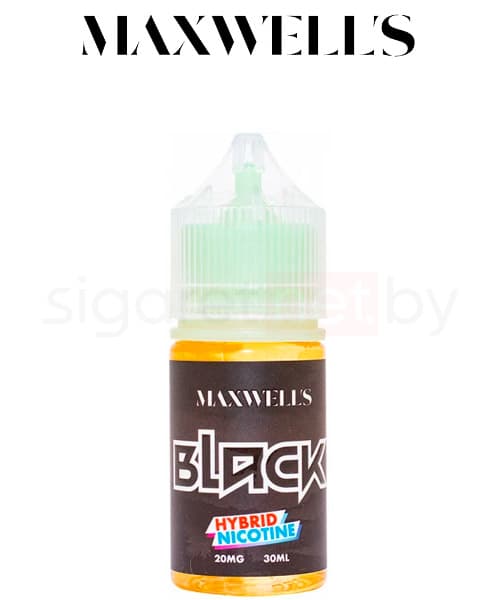Жидкость Maxwells HYBRID - BLACK ( Терпкий Табак ) 30 мл ( 20 мг )