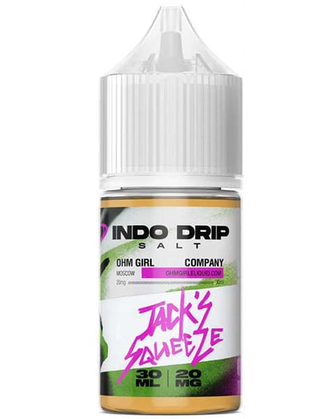 Жидкость INDO DRIP SALT - Jack's Squeeze 30 мл ( 17 ± 3 мг ) ( Жвачка с Киви и Арбузом )