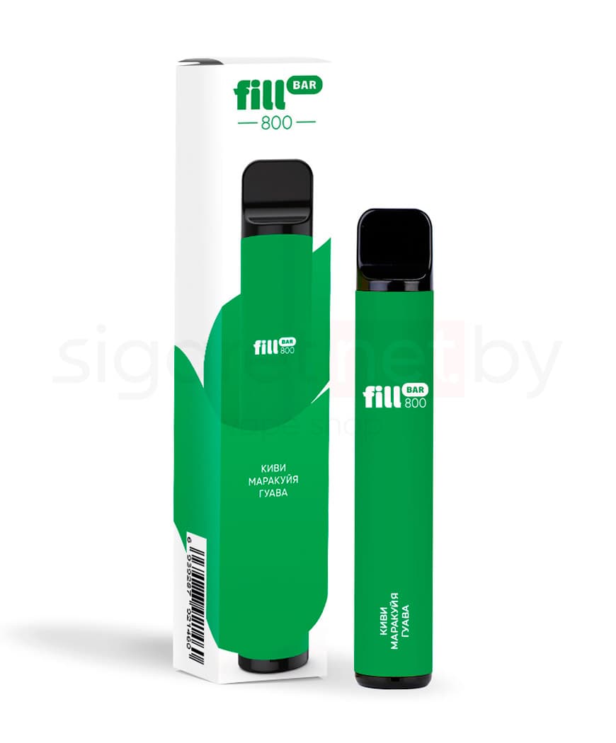 Электронная система курения ( одноразовая ) Fill Bar 800 - 550 mAh - Киви, Маракуя, Гуава ( 3,2 мл. Крепость 50 мг\ мл )