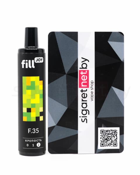 Электронная система курения ( одноразовая ) fill JOY 500 - 400 mAh - Двойное Яблоко ( F35 ) ( 2 мл. Крепость 17 ± 3 мг\ мл )