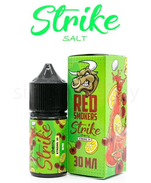 Жидкость RED SMOKERS STRIKE SALT - CHERRY ( Вишня ) 30 мл ( 20 мг ) STRONG