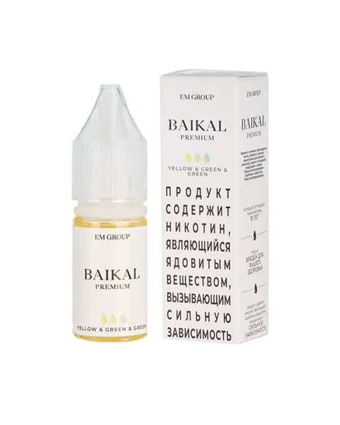 Жидкость BAIKAL - Yellow Green Green 10 мл ( 17 ± 3 мг ) ( Мята Лимон Лайм )