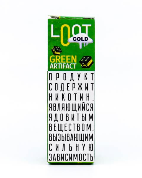 Жидкость Loot Cold SALT - Green Artifact 10 мл ( 15 ± 3 мг ) ( Манго Яблоко )