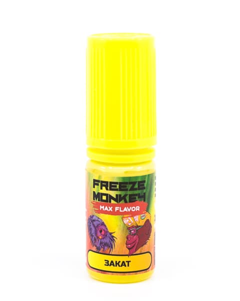 Жидкость Freeze Monkey MAX FLAVOR SALT - Закат 10 мл ( 15 ± 3 мг ) ( Клубника Ананас Лемонграсс )