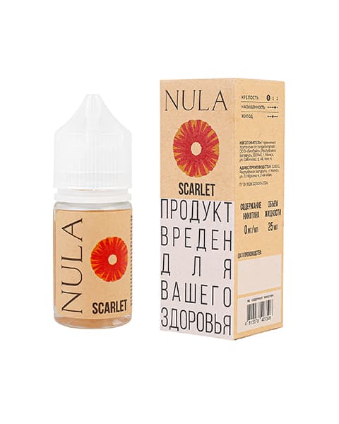 Жидкость NULA - Scarlet ( Ягоды и Грейпфрут ) 25 мл ( 0 мг ) РБ