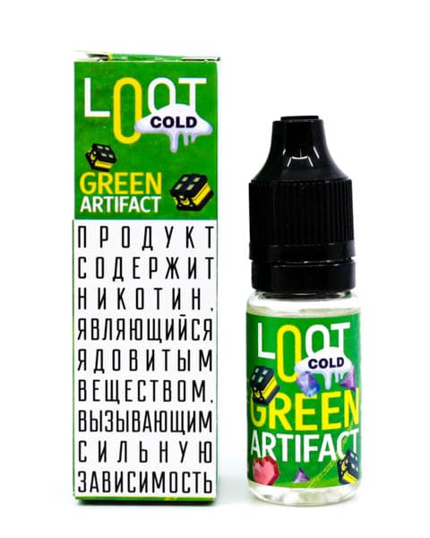 Жидкость Loot Cold SALT - Green Artifact 10 мл ( 15 ± 3 мг ) ( Манго Яблоко )