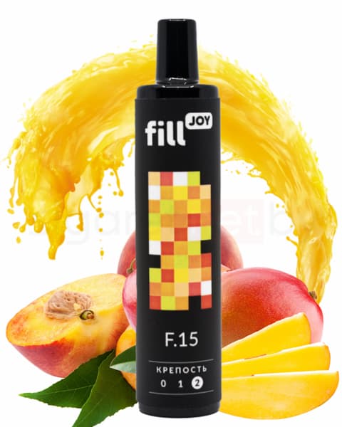 Электронная система курения ( одноразовая ) fill JOY 500 - 400 mAh - Персик Манго ( F15 ) ( 2 мл. Крепость 17 ± 3 мг\ мл )