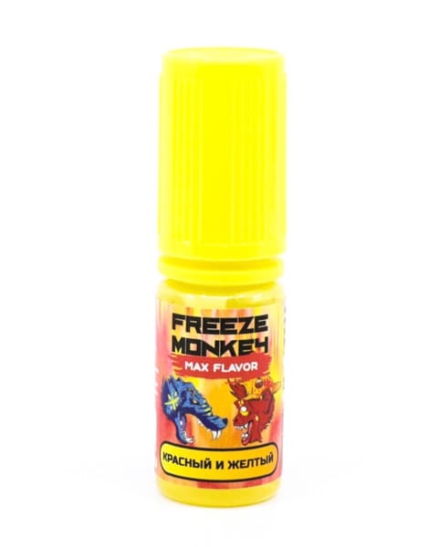 Жидкость Freeze Monkey MAX FLAVOR SALT - Красный и Желтый 10 мл ( 15 ± 3 мг ) ( Малина Лимон )