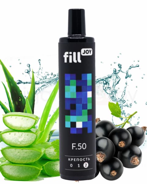 Электронная система курения ( одноразовая ) fill JOY 500 - 400 mAh - Алоэ Смородина ( F50 ) ( 2 мл. Крепость 17 ± 3 мг\ мл )