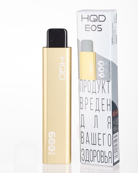 Одноразка HQD EOS 600 - 350 mAh - Ледяной Ананас ( Gold ) ( 2 мл. Крепость 17 ± 3 мг\ мл )