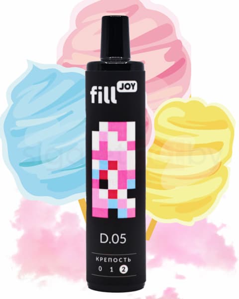 Электронная система курения ( одноразовая ) fill JOY 500 - 400 mAh - Сахарная Вата ( D05 ) ( 2 мл. Крепость 17 ± 3 мг\ мл )