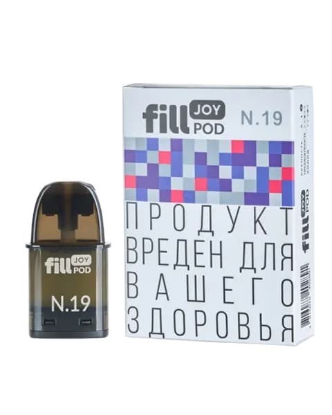 Одноразовый картридж с жидкостью для электронных систем курения fill JOY POD - Ягодный Энергетик ( N19 ) ( 2 мл. Крепость 17 ± 3 мг )