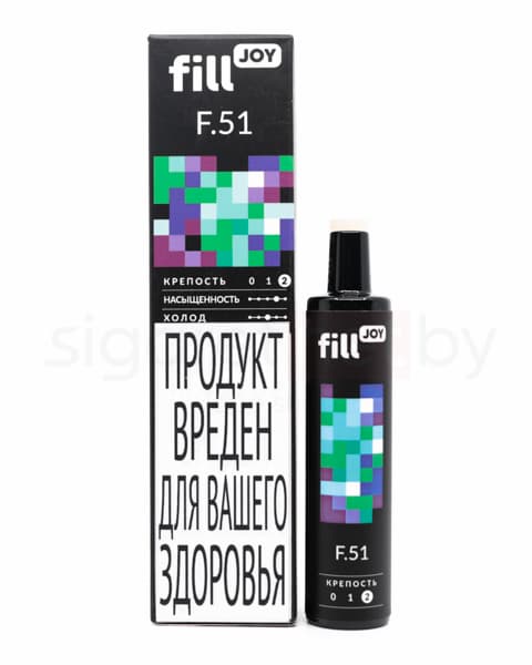 Электронная система курения ( одноразовая ) fill JOY 500 - 400 mAh - Алоэ Виноград ( F51 ) ( 2 мл. Крепость 17 ± 3 мг\ мл )