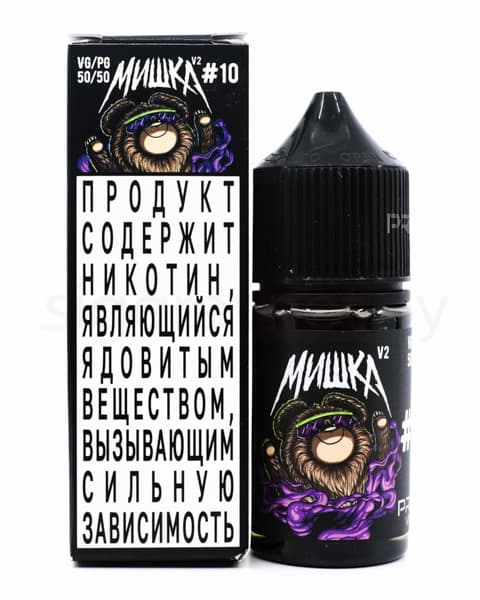 Жидкость МИШКА V2 #10 30 мл ( 17 ± 3 мг ) ( Виноградный Энергетик )