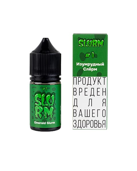 Кислые Яблочные Леденцы – Жидкость SLURM #1 Изумрудный Слёрм 25 мл ( 15 ± 3 мг )