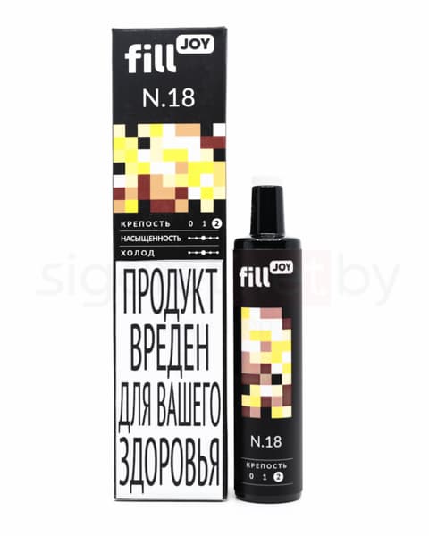 Электронная система курения ( одноразовая ) fill JOY 500 - 400 mAh - Пина Колада Ром ( N18 ) ( 2 мл. Крепость 17 ± 3 мг\ мл )