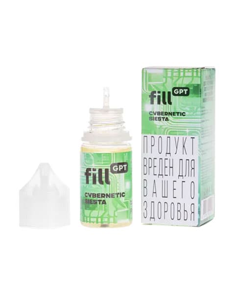 Жидкость fill GPT - Cybernetic Siesta ( Мята Базилик ) 25 мл ( 15 ± 3 мг )