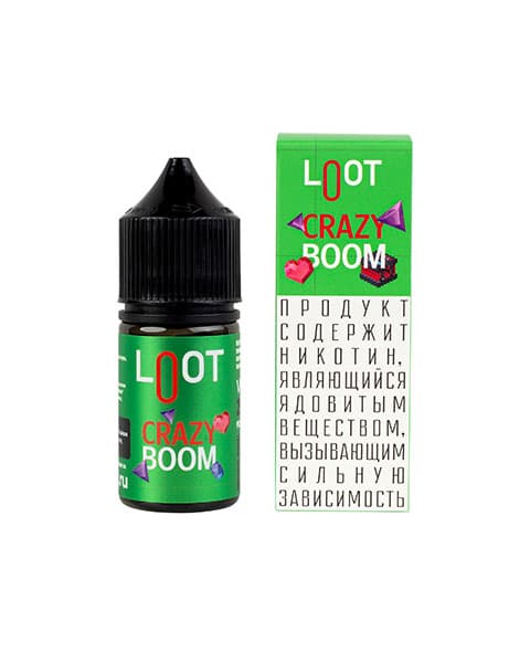 Жидкость Loot SALT - Crazy Boom 25 мл ( 15 ± 3 мг ) ( Арбуз )
