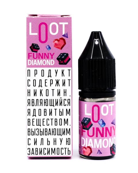 Жидкость Loot SALT - Funny Diamond 10 мл ( 15 ± 3 мг ) ( Малина )